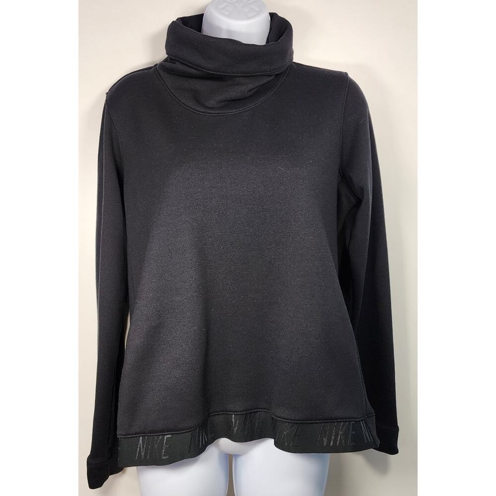 Nike Dri-FIT Women's Black Cowl Neck Sweatshirt Pullover Size M
